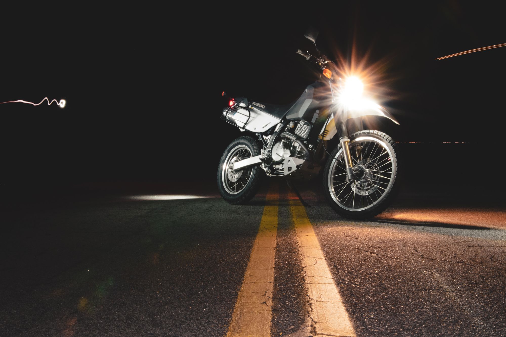 Motorfiets verlichting winterklaar