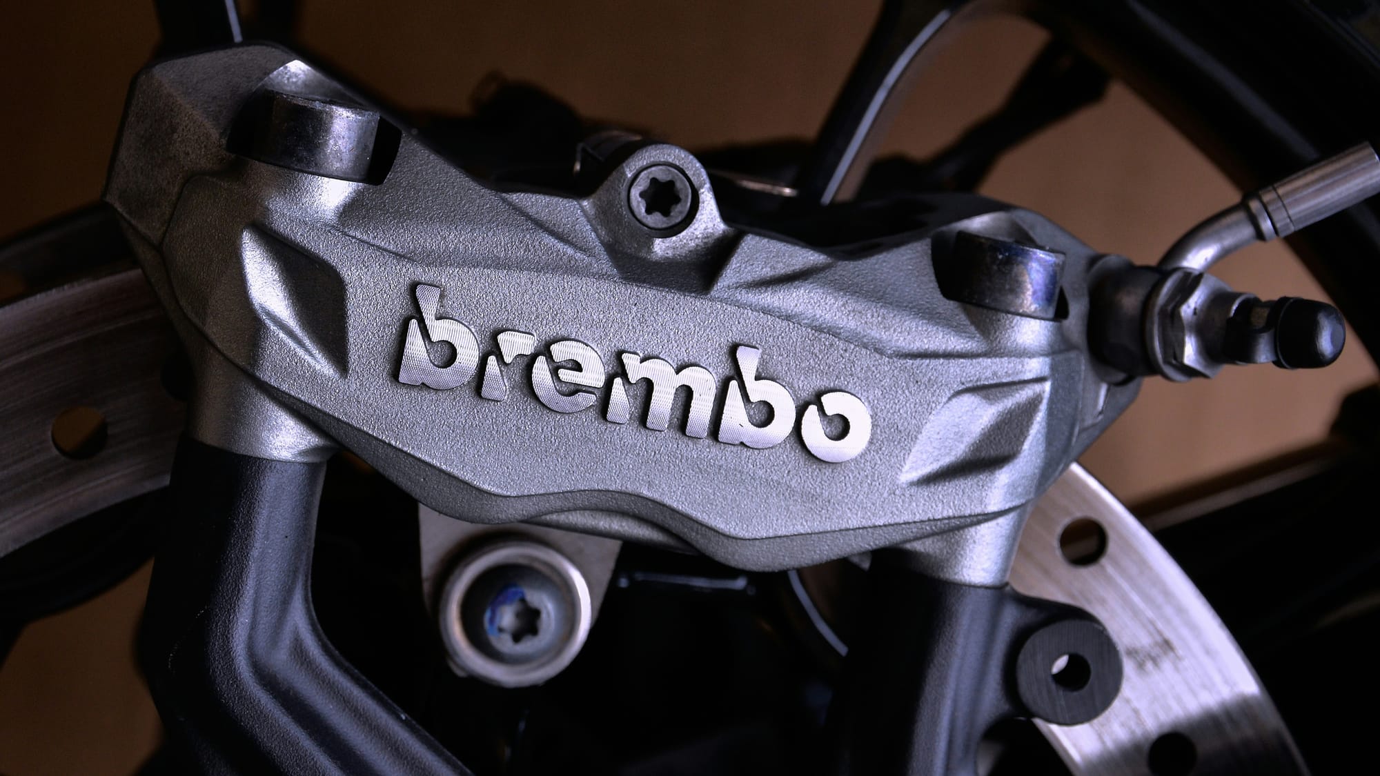 Motorfiets remklauw van Brembo